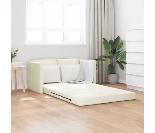 Grīdas Dīvāns Gulta Krēmkrāsa 122 X 70 X 60 Cm Samts Vidaxl