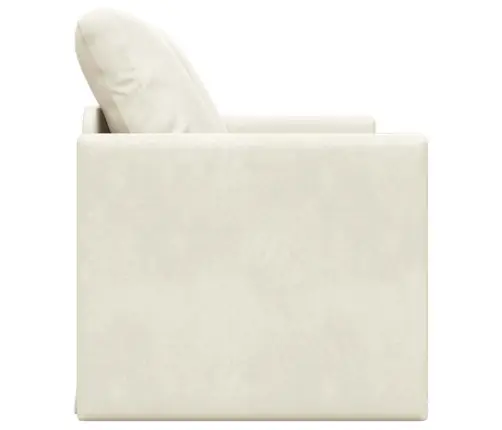 Grīdas Dīvāns Gulta Krēmkrāsa 122 X 70 X 60 Cm Samts Vidaxl