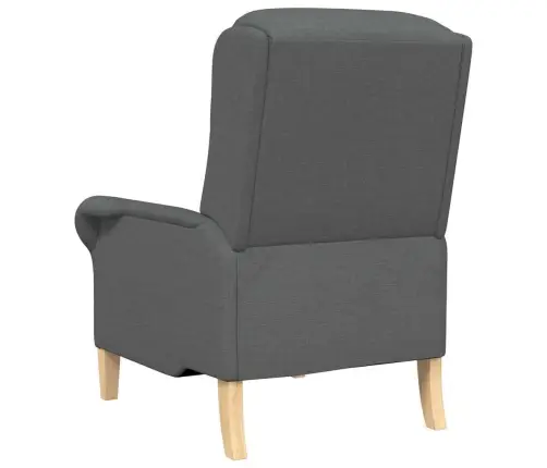 Moderns Atzveltnes Krēsls Tumši Pelēks Audums, Koks Vidējs Vidaxl