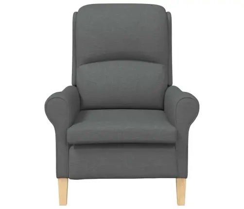 Moderns Atzveltnes Krēsls Tumši Pelēks Audums, Koks Vidējs Vidaxl