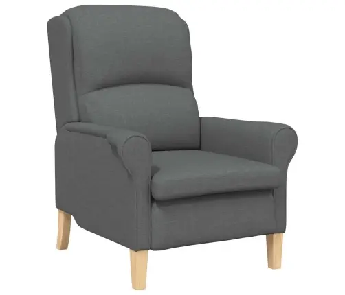 Moderns Atzveltnes Krēsls Tumši Pelēks Audums, Koks Vidējs Vidaxl