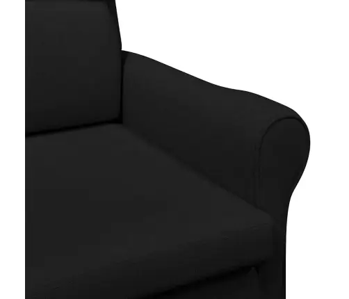 Mūsdienu Atzveltnes Krēsls Melns Poliestera Audums, Koks Vidaxl