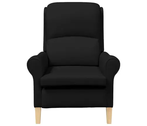 Mūsdienu Atzveltnes Krēsls Melns Poliestera Audums, Koks Vidaxl