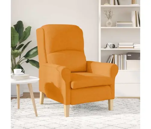 Mūsdienu Atzveltnes Krēsls Tumši Dzeltena Audums Liels Vidaxl