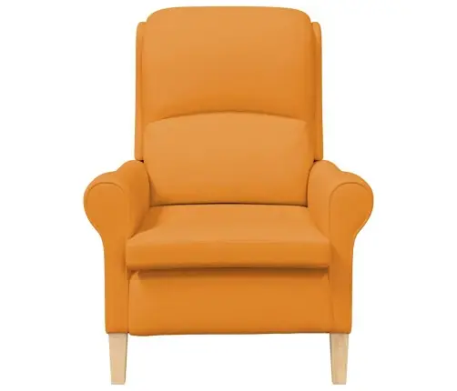 Mūsdienu Atzveltnes Krēsls Tumši Dzeltena Audums Liels Vidaxl