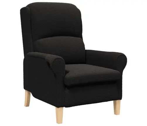 Ergonomiskais Atzveltnes Krēsls Melns Audums, Koks Standarta Vidaxl