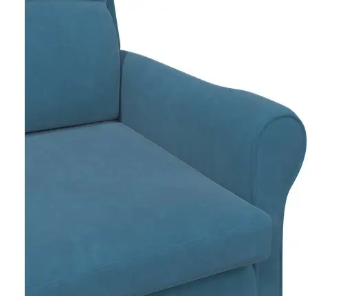 Zils Atzveltnes Krēsls Zils Audums, Koks Standarts Ergonomisks Vidaxl