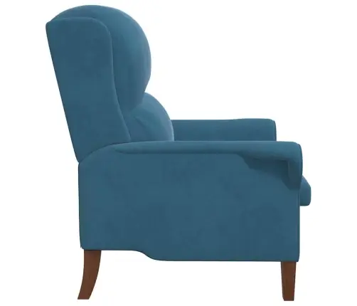 Zils Atzveltnes Krēsls Zils Audums, Koks Standarts Ergonomisks Vidaxl