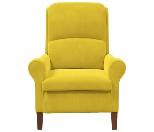 Dzeltenais Atzveltnes Krēsls Dzeltenā Krāsā Tekstilēns, Koks Vidaxl