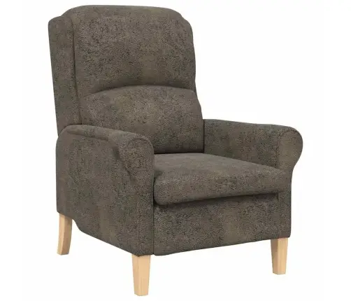 Mūsdienīgais Atzveltnes Krēsls Tumši Pelēks Audums Un Koks Vidaxl