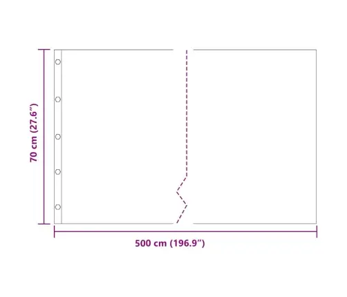 Sakņu Barjera Melna 0.7 X 5 M Hdpe Vidaxl