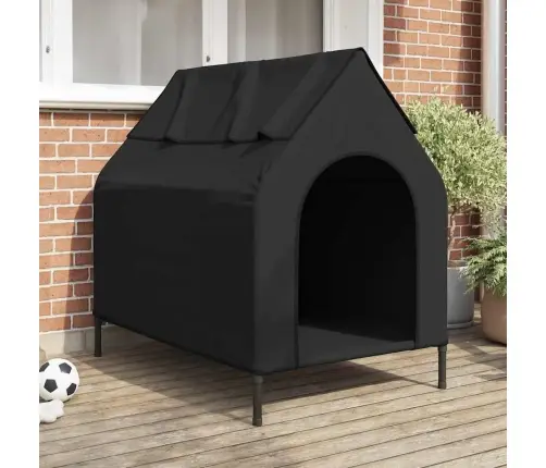 Suns Māja Melnā Krāsā, Oxford Audums Un Tērauds Vidaxl