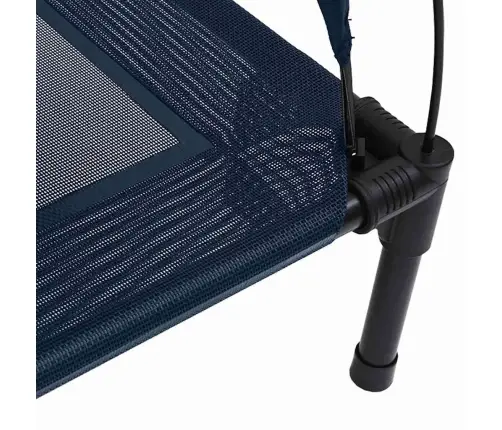 Paaugstināta Suņu Gulta Ar Noņemamu Jumtu Tumši Zila Tērauda Vidaxl