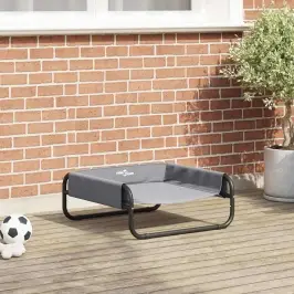 Suņu Gulta Gaiši Pelēks 57 X 57 X 24 Cm Tērauds Vidaxl