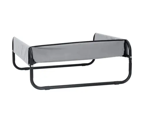 Paaugstināta Suņu Gulta Gaiši Pelēka M Oksforda Audums Un Metāls Vidaxl