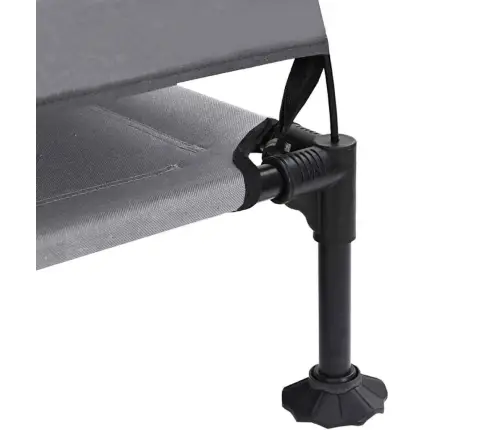 Paaugstināta Suņu Gulta Ar Noņemamu Jumtiņu Gaiši Pelēka Xl Tērauda Vidaxl