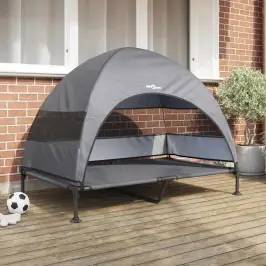 Paaugstināta Suņu Gulta Gaiši Pelēks 127 X 81 X 108 Cm Vidaxl