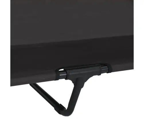 Pakeltas Šuns Lova Juoda 127 X 81 X 108 Cm Audinys Ir Plienas