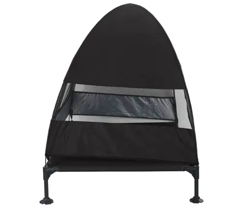 Pakeltas Šuns Lova Juoda 127 X 81 X 108 Cm Audinys Ir Plienas