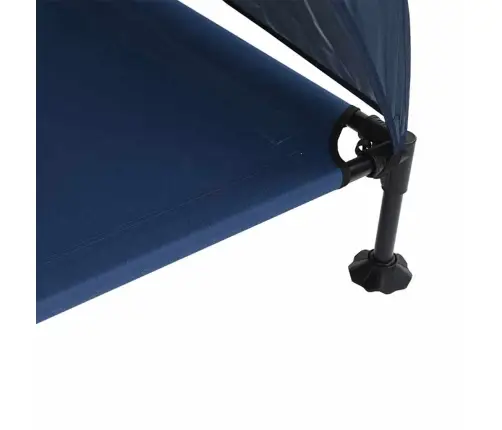 Paaugstināta Suņu Gulta Ar Noņemamu Jumtu Tumši Zila Xl Tērauds Vidaxl