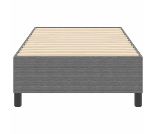 Kaste Spring Gulta Gaiši Pelēks 80X200 Cm Korduroja Audums Vidaxl