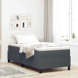 Platforminės Lovos Rėmas Tamsiai Pilka 90 X 190 Cm Audinys