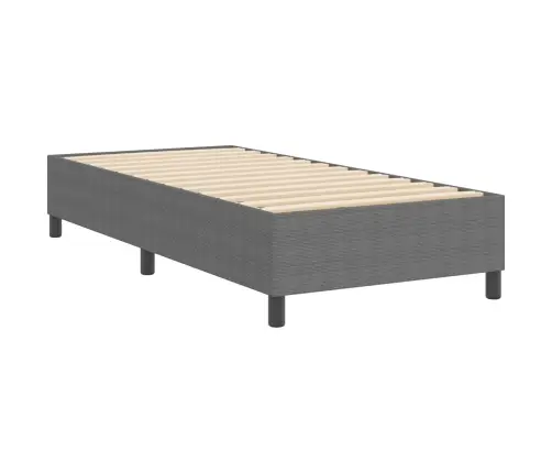 Box Spring Gulta Gaiši Pelēka 90X200 Cm Korduroja Audums Vidaxl