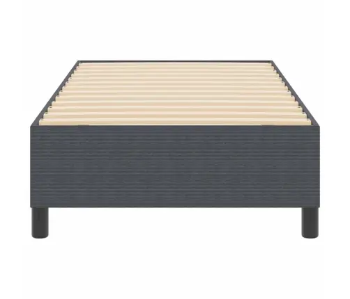 Gultas Rāmis Tumši Pelēks 90X200 Cm Korduroja Audums Vidaxl