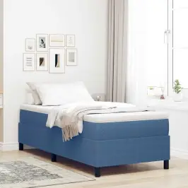 Platformas Gultas Rāmis Zila 90 X 200 Cm Korduroja Audums Vidaxl