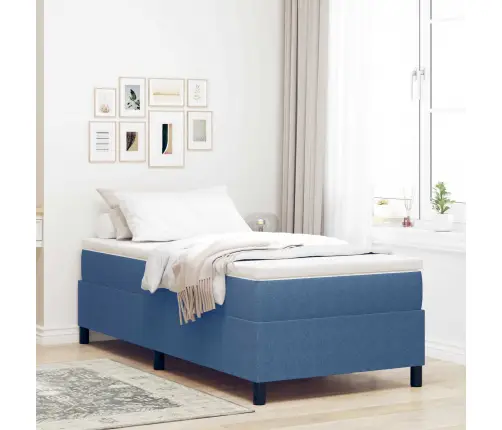 Box Spring Gultas Zila 90X200 Cm Korduroja Audums Vidaxl