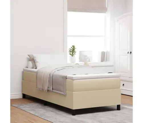 Box Spring Gulta Gaiši Zaļa Pelēka 90X200 Cm Korduroja Audums Vidaxl