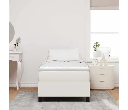 Gultas Pamatne Krēmkrāsas 100X200 Cm Korduroja Audums Vidaxl