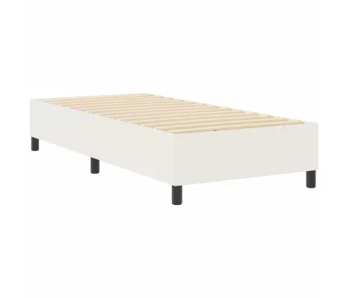 Gultas Pamatne Krēmkrāsas 100X200 Cm Korduroja Audums Vidaxl