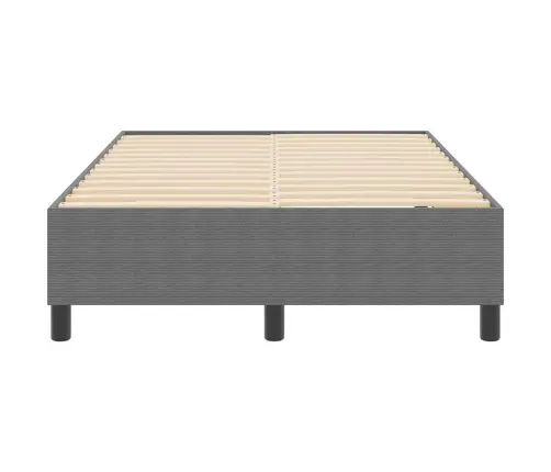 Kastes Atsperu Gulta Gaiši Pelēks Mazs Divguļamais Korduroja Audums Vidaxl