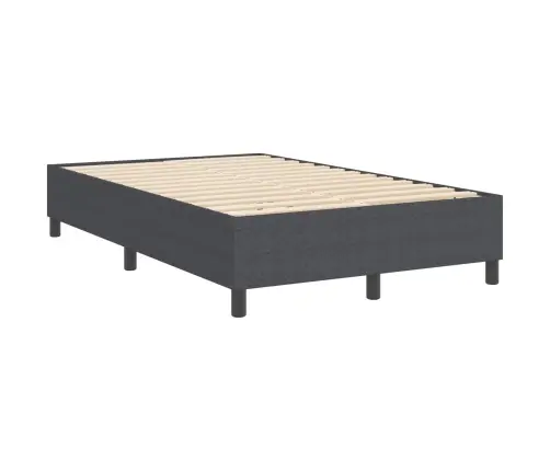 Pamatgulta Tumši Pelēka Mazā Divguļamā Gulta Korduroja Audums Vidaxl