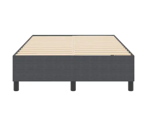 Pamatgulta Tumši Pelēka Mazā Divguļamā Gulta Korduroja Audums Vidaxl