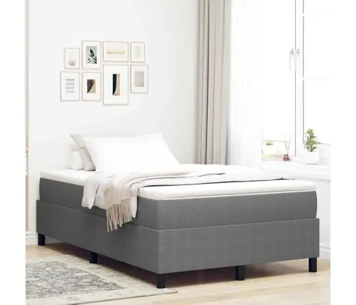 Box Spring Gulta Gaiši Pelēks 120X200 Cm Korduroja Audums Vidaxl