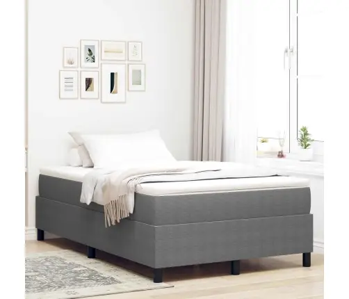 Box Spring Gulta Gaiši Pelēks 120X200 Cm Korduroja Audums Vidaxl