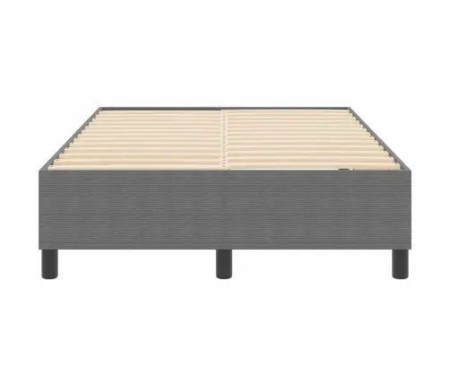 Box Spring Gulta Gaiši Pelēks 120X200 Cm Korduroja Audums Vidaxl