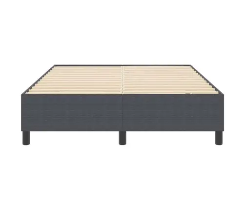 Kiemas Lova Tamsiai Pilka 140 X 190 Cm Kordūrinė Medžiaga