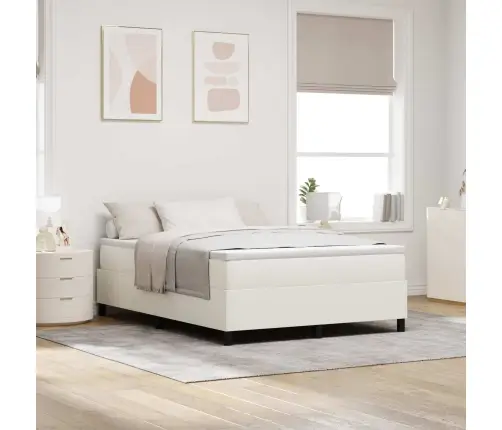 Gultas Rāmis Ar Atsperēm Krēmkrāsas 140X200 Cm Corduroy Audums Vidaxl