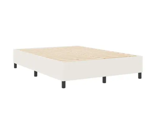 Gultas Rāmis Ar Atsperēm Krēmkrāsas 140X200 Cm Corduroy Audums Vidaxl