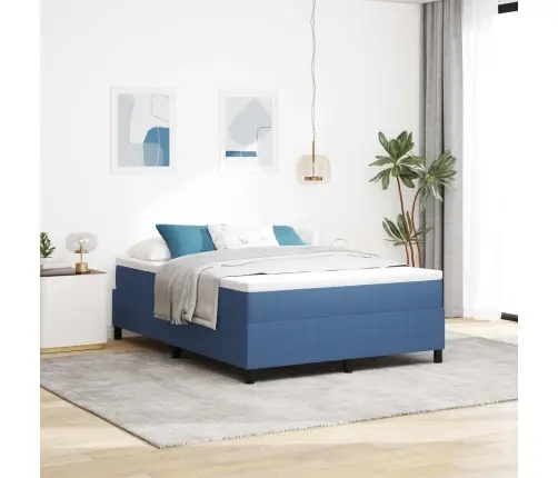 Boksspring Gulta Zila 140X200 Cm Corduroy Audums Vidaxl