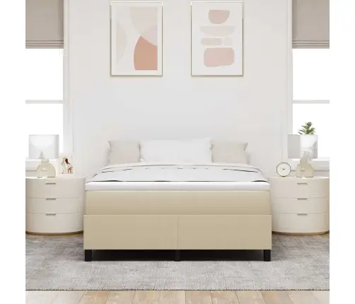 Box Spring Gulta Gaiši Zaļa Pelēka 160X200 Cm Corduroy Audums Vidaxl