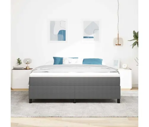 Box Spring Gulta Gaiši Pelēka Super Karalis Korduroja Audums Vidaxl