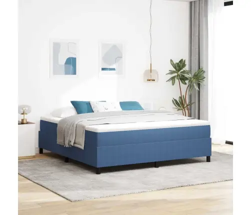 Box Spring Gulta Zila Super Karaļa Velūrs Vidaxl