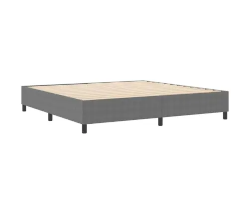 Box Spring Gulta Gaiši Pelēka 200X200 Cm Corduroy Audums Vidaxl