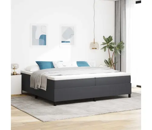 Gulbis Box Spring Tumši Pelēks 200X200 Cm Pāvelur Audums Vidaxl