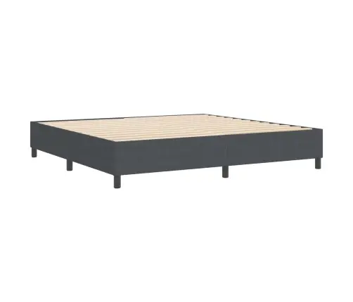 Gulbis Box Spring Tumši Pelēks 200X200 Cm Pāvelur Audums Vidaxl
