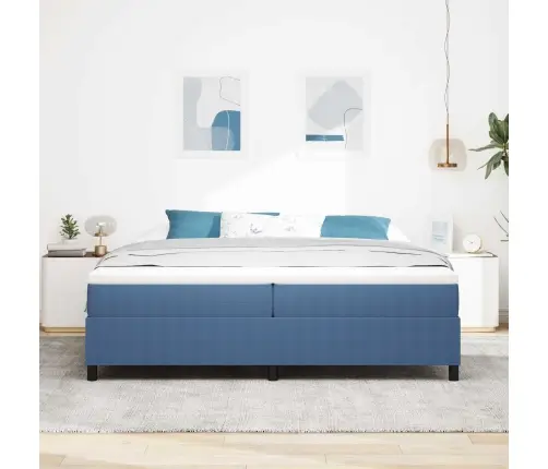 Sānu Gulta Zila 200X200 Cm Vaļēna Auduma Vidaxl